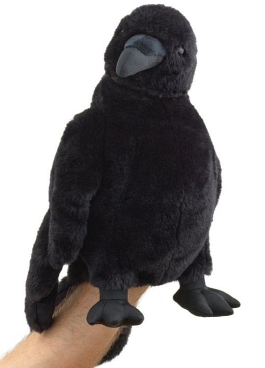 alt="Pluszak kruk z ruchomą głową 31 cm – pacynka teatralna"