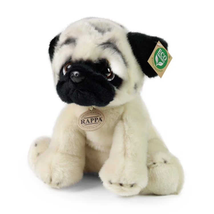 alt="Ekologiczna maskotka mops 30 cm"