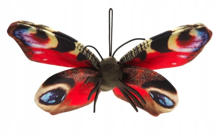 Pluszak motyl pawik z rozłożonymi skrzydłami – kolorowa maskotka