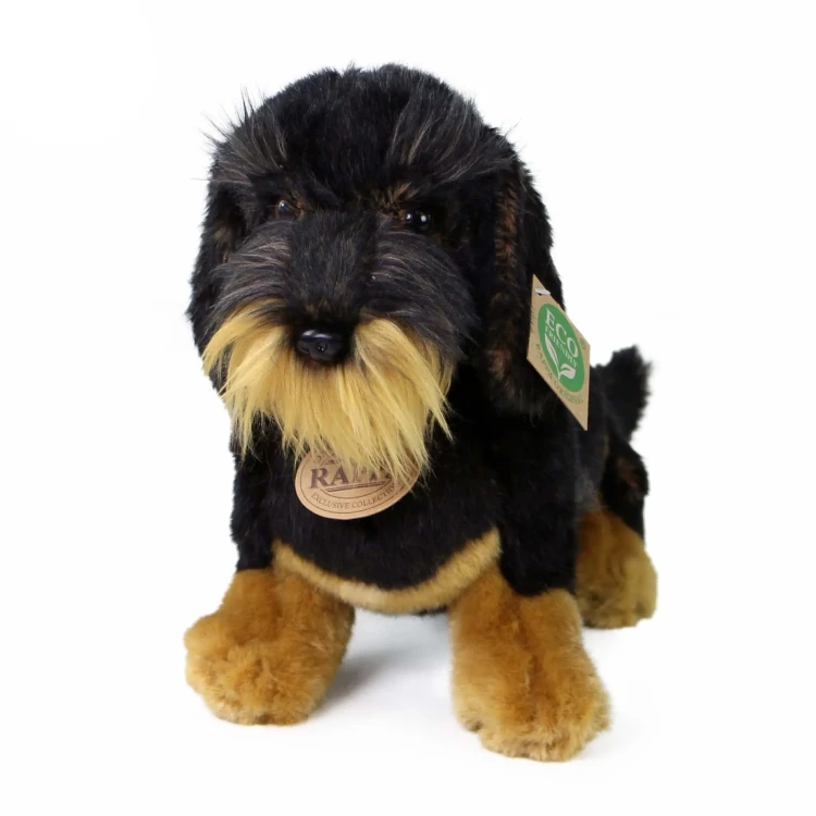 Maskotka jamnik szorstkowłosy Rappa ekologiczna prezentacja przodem