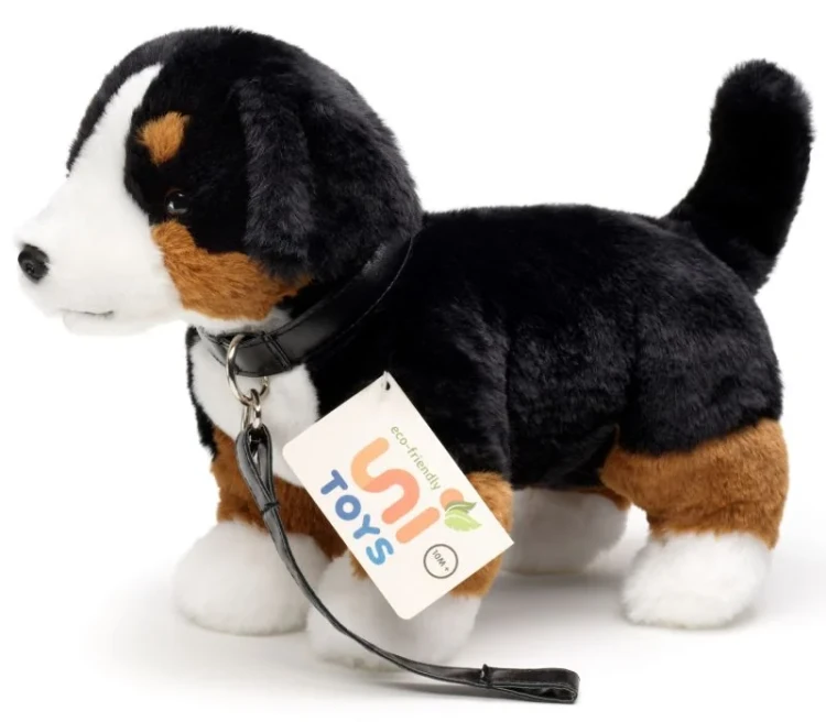 pluszak berneński pies pasterski Uni-Toys ze smyczą 29 cm