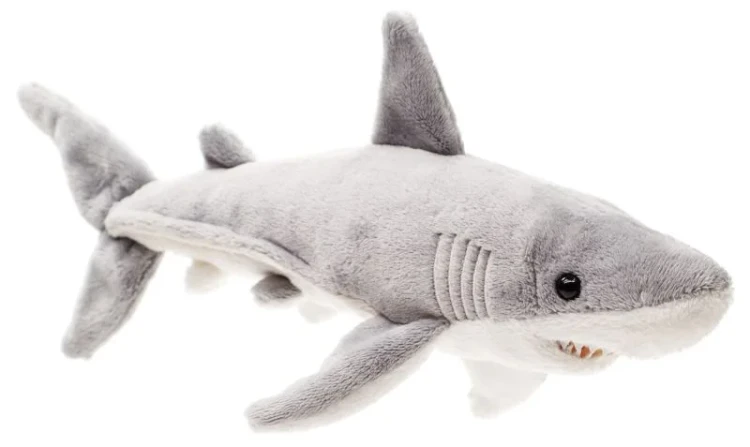 Pluszak rekin Uni-Toys – ekologiczna maskotka morska w kolorze szarym