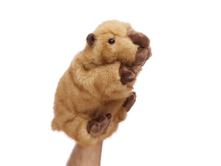 Kapibara pacynka 28 cm – ekologiczna maskotka do teatrzyku