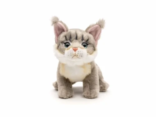 Pluszak kot Maine Coon szary Uni-Toys 19 cm – realistyczna maskotka