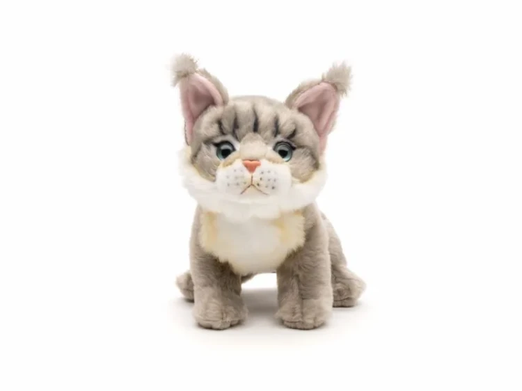 Pluszak kot Maine Coon szary Uni-Toys 19 cm – realistyczna maskotka