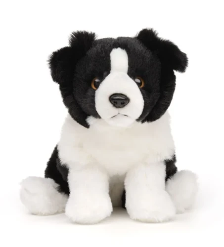 Pluszak Border Collie siedzący Uni-Toys 24 cm – realistyczna maskotka