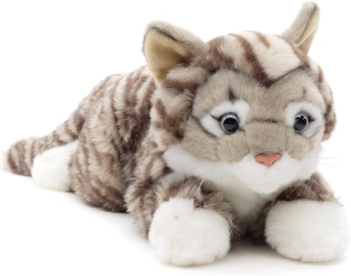 alt="Pluszak kot pręgowany Uni-Toys 38 cm – realistyczna maskotka"