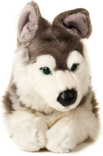 Maskotka pies husky leżący – Uni-Toys