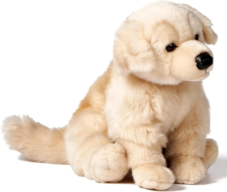 Jasnokremowy labrador Uni-Toys – eco friendly pluszak siedzący