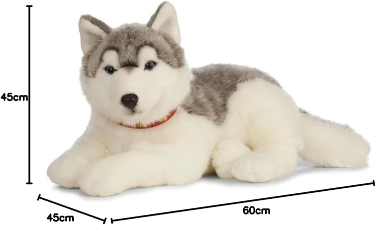 alt="maskotka psa husky z obrożą XXL Living Nature"