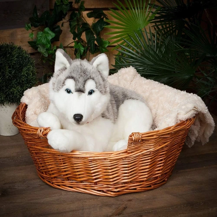 alt="duży pies husky Living Nature maskotka w dobrej cenie"