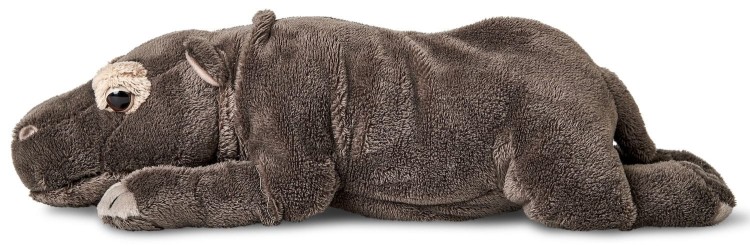 Pluszowy hipopotam leżący Uni-Toys 30 cm – realistyczna maskotka