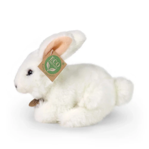 Królik pluszak Rappa – boczne ujęcie, białe futerko