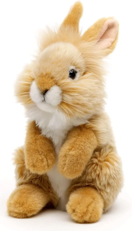 królik angorski brązowy Uni-Toys pluszak 18 cm