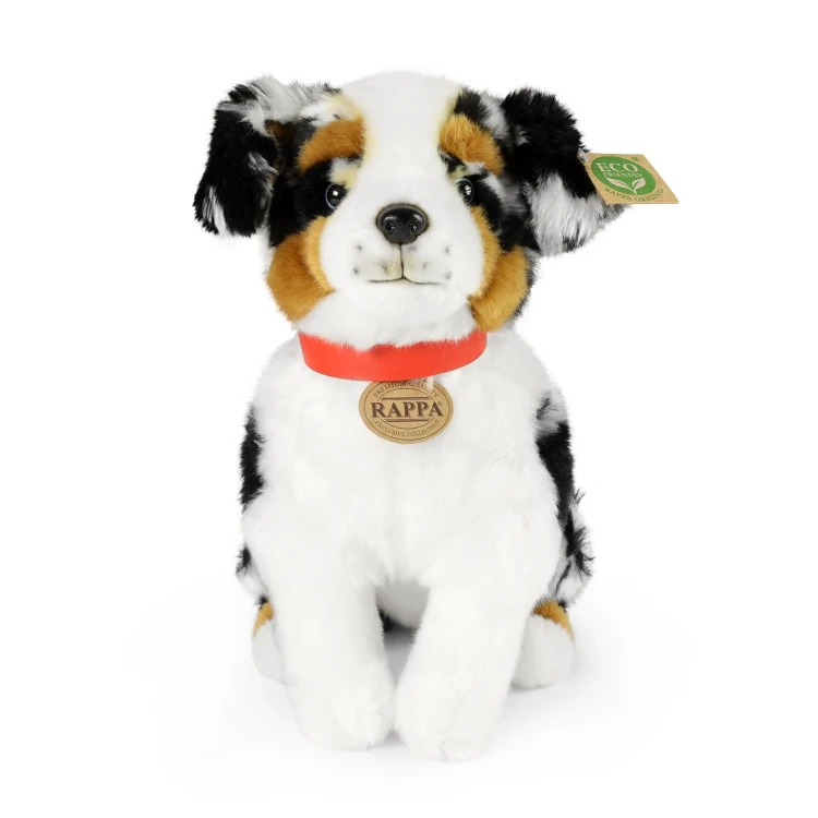 maskotka australian shepherd pluszak realistyczny pies widok z przodu