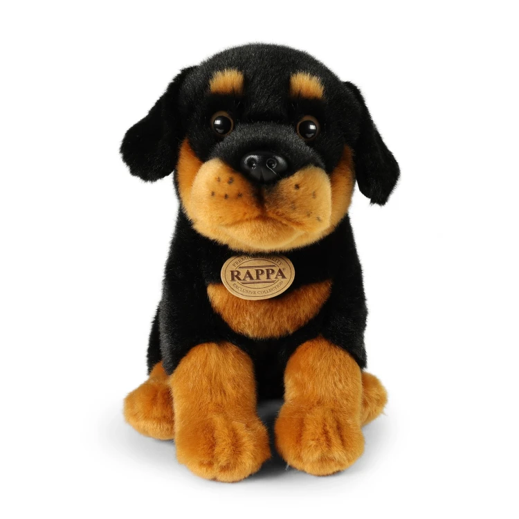 maskotka rottweiler pluszak realistyczny pies widok z przodu