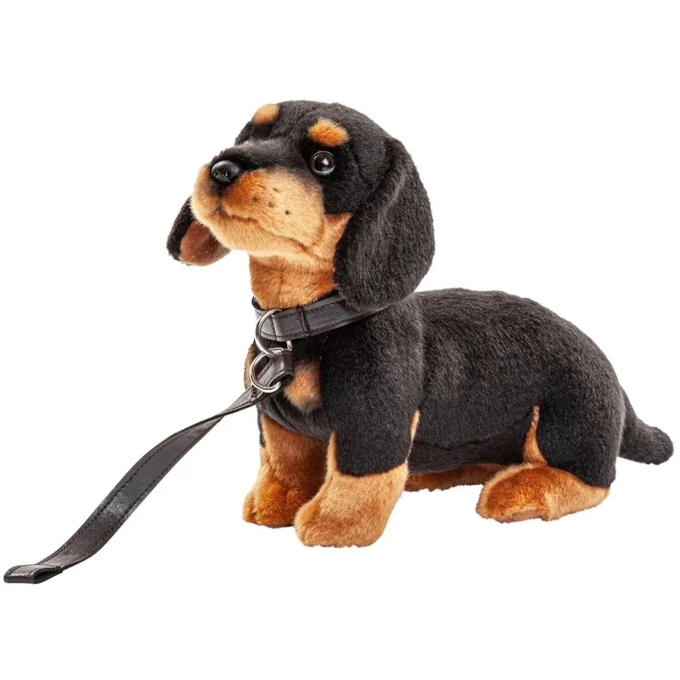 pluszak jamnik ze smyczą Uni-Toys 27 cm