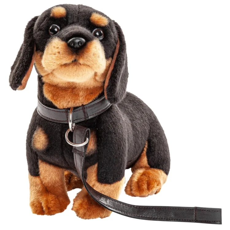 jamnik pluszak Uni-Toys 27 cm ze smyczą