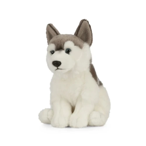 realistyczny pies husky siedzący 26 cm