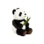 panda pluszowa z zielonym bambusem