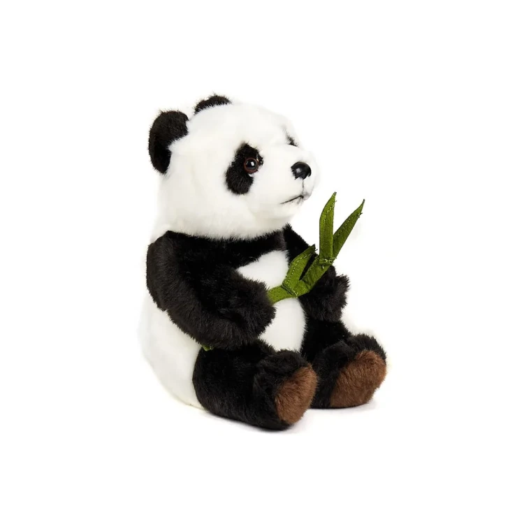 panda pluszowa z zielonym bambusem