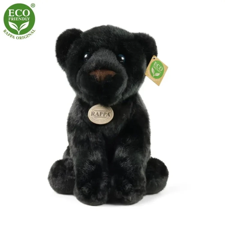 Plualt="Maskotka czarna pantera Eco Friendly Rappa – idealny prezent dla dziecka i fana zwierząt"szak maskotka Czarna Pantera Friendly Prezent 30cm