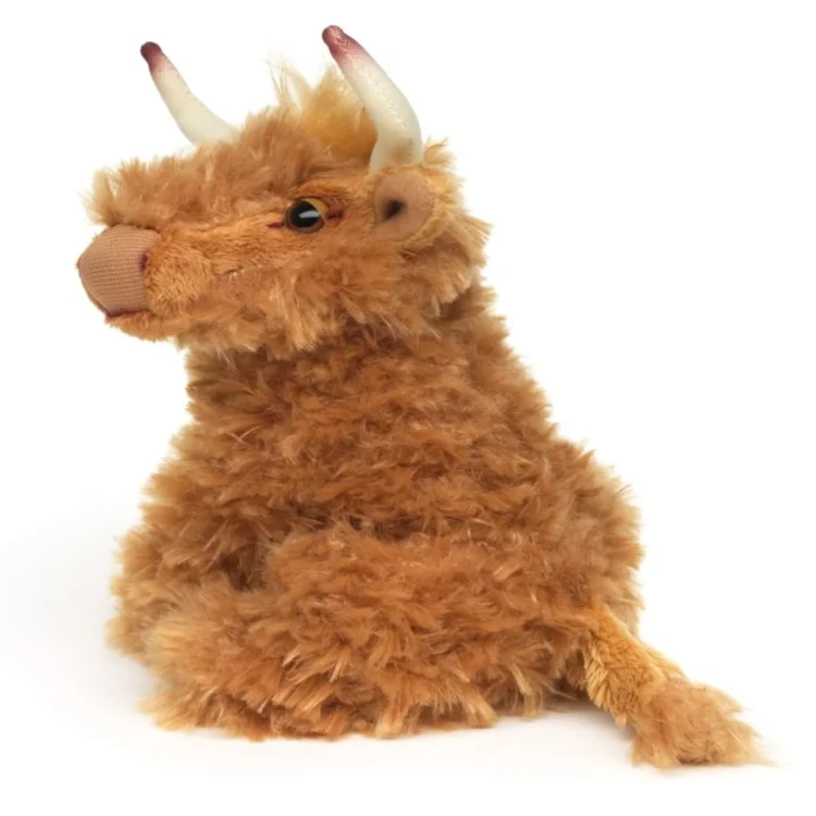 brązowa krowa Highland przytulanka 17 cm