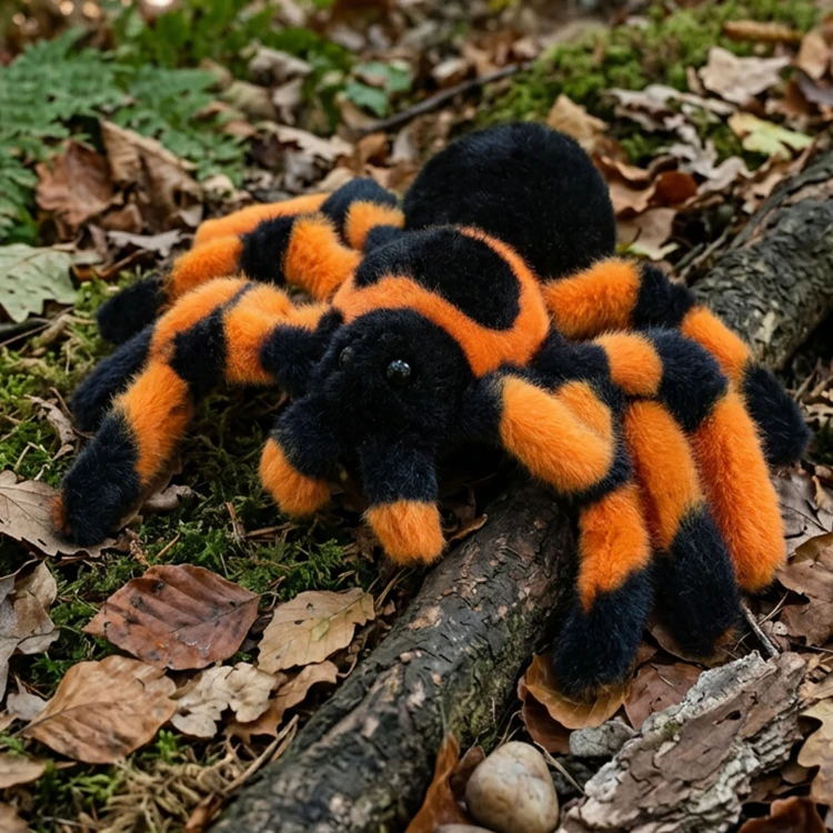 Miękki pluszowy pająk tarantula z ośmioma nogami