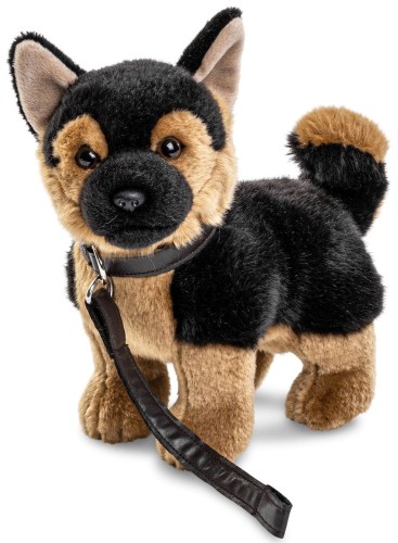 Pluszowy owczarek niemiecki ze smyczą Uni-Toys 27 cm – eco friendly maskotka