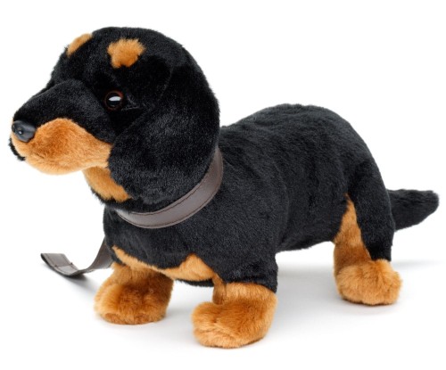 Pluszowy Jamnik Uni-Toys 34 cm – realistyczna hipoalergiczna maskotka