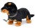 Pluszowy Jamnik Uni-Toys 34 cm – realistyczna hipoalergiczna maskotka
