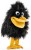 Pacynka kruk Uni-Toys 40 cm widok z przodu