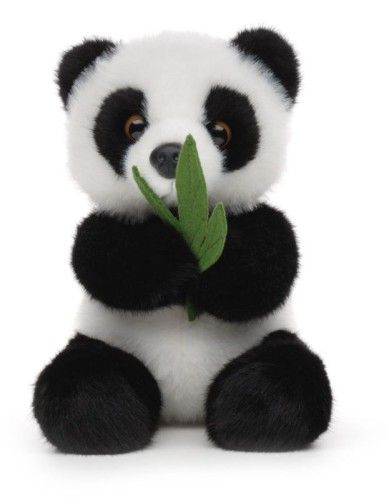 Pluszak panda z liściem bambusa 20 cm Uni-Toys