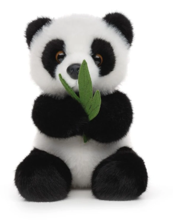 Pluszak panda z liściem bambusa 20 cm Uni-Toys