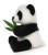 Pluszowa panda z bambusem Uni-Toys widok z boku