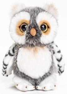 Szara sowa pluszak Uni-Toys 18 cm z dużymi oczami