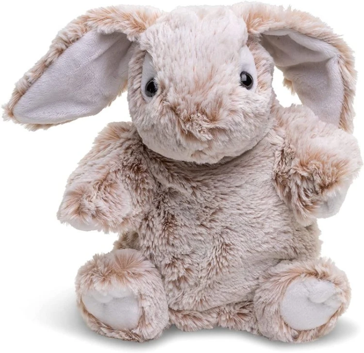 Jasnobrązowy królik pluszak pacynka Uni-Toys