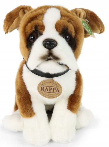 alt="Pluszak bokser Eco Friendly Rappa 27 cm – realistyczna maskotka psa"