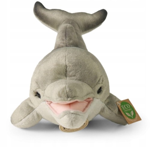 alt="Pluszak delfin Eco Friendly Rappa 40 cm, zdjęcie od przodu – realistyczna maskotka z oceanu"