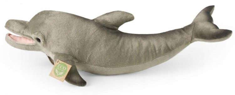 alt="Maskotka delfin Rappa Eco Friendly – miękki, ekologiczny pluszak z certyfikatem CE"