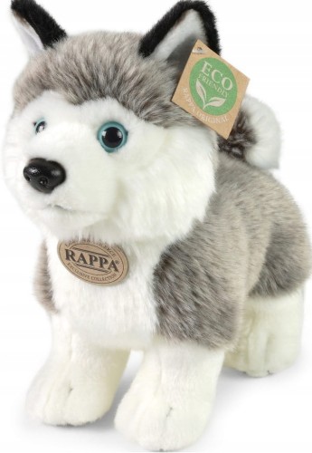 alt="Pluszak husky Eco Friendly Rappa 22 cm – realistyczna maskotka psa"