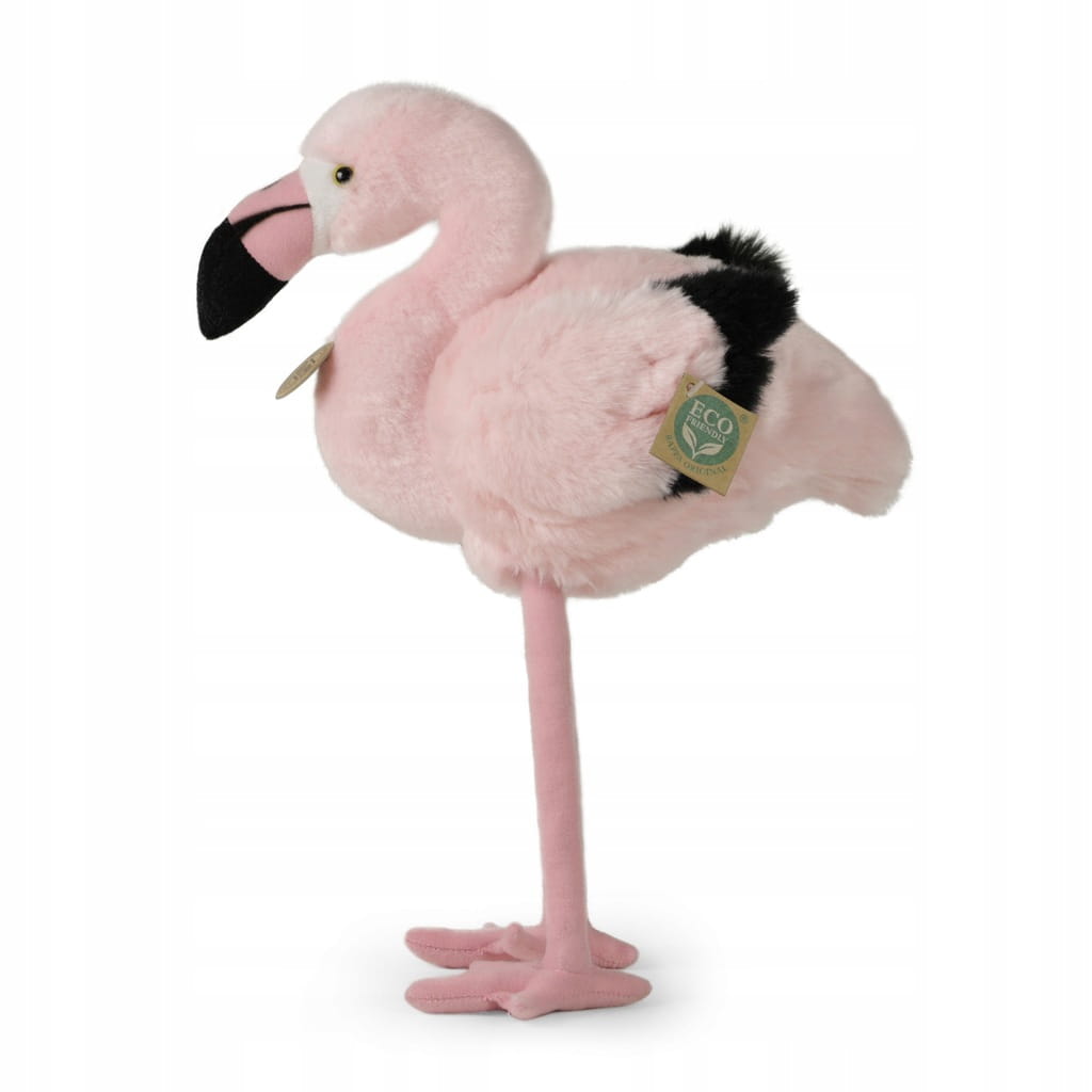 Pluszowy flaming Eco Friendly Rappa 34 cm – różowa maskotka ptaka tropikalnego
