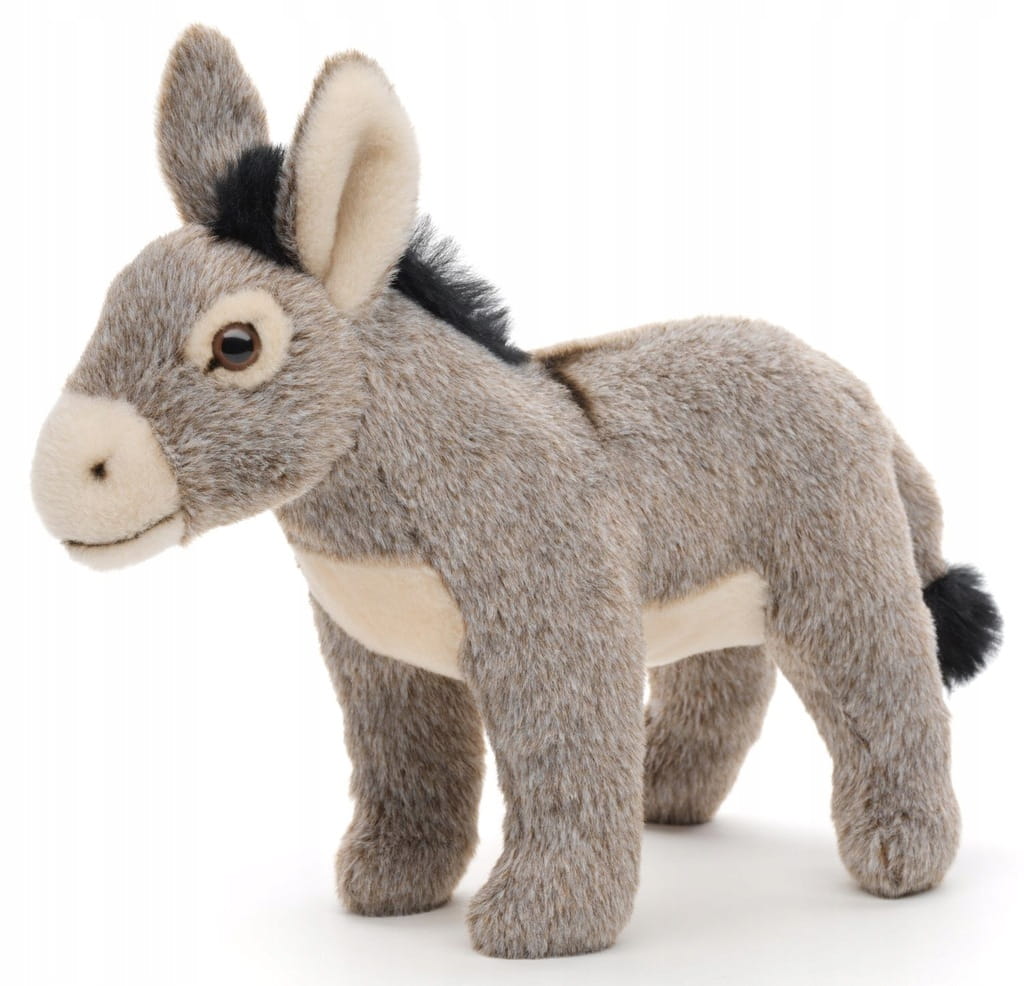 Pluszak osioł szary stojący Uni-Toys 20 cm 