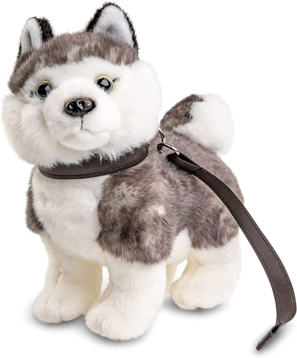 Pluszak pies Husky ze Smyczą Uni-Toys 24 cm 
