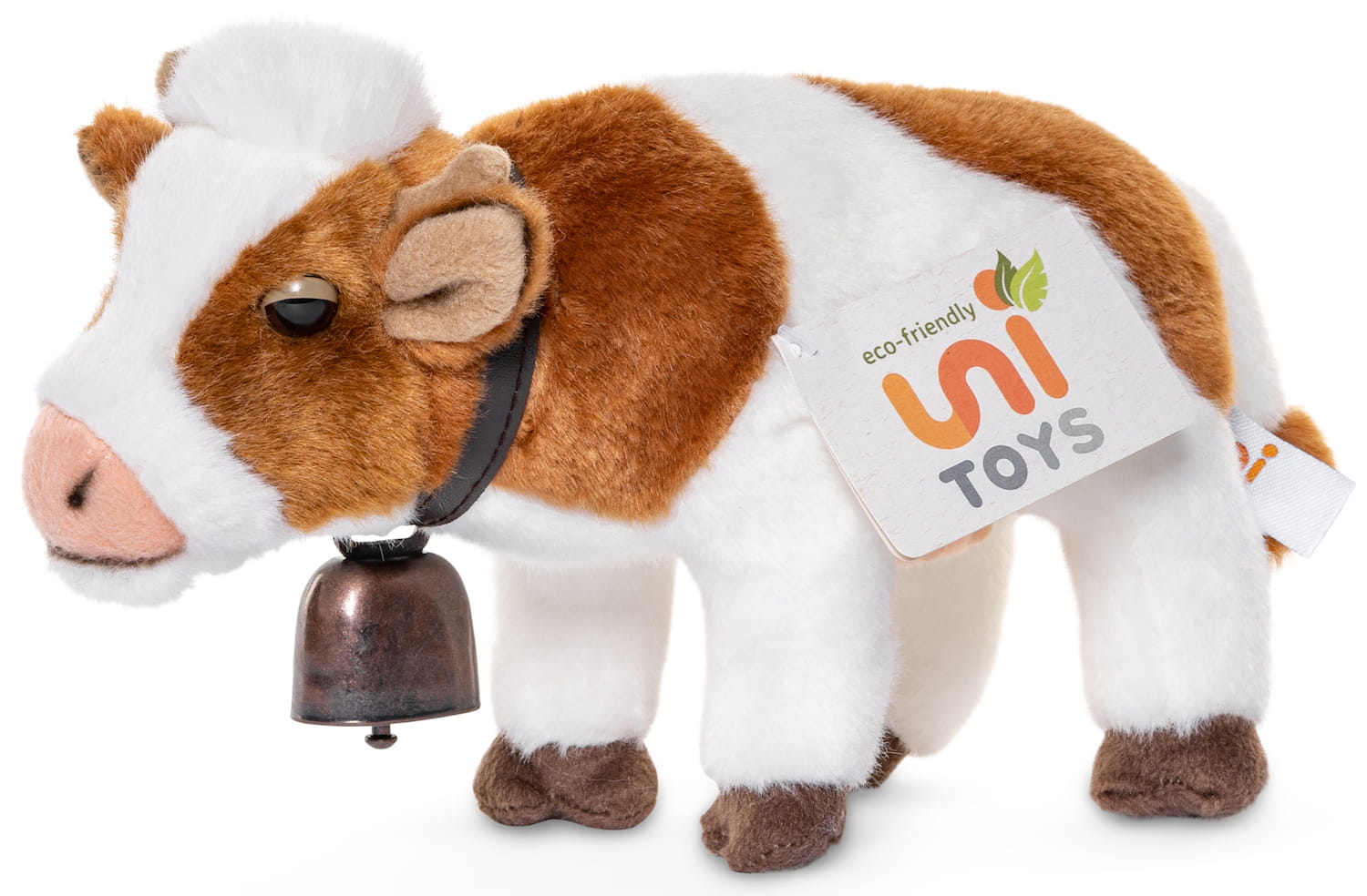 Pluszak krowa Uni-Toys z dzwonkiem 27 cm