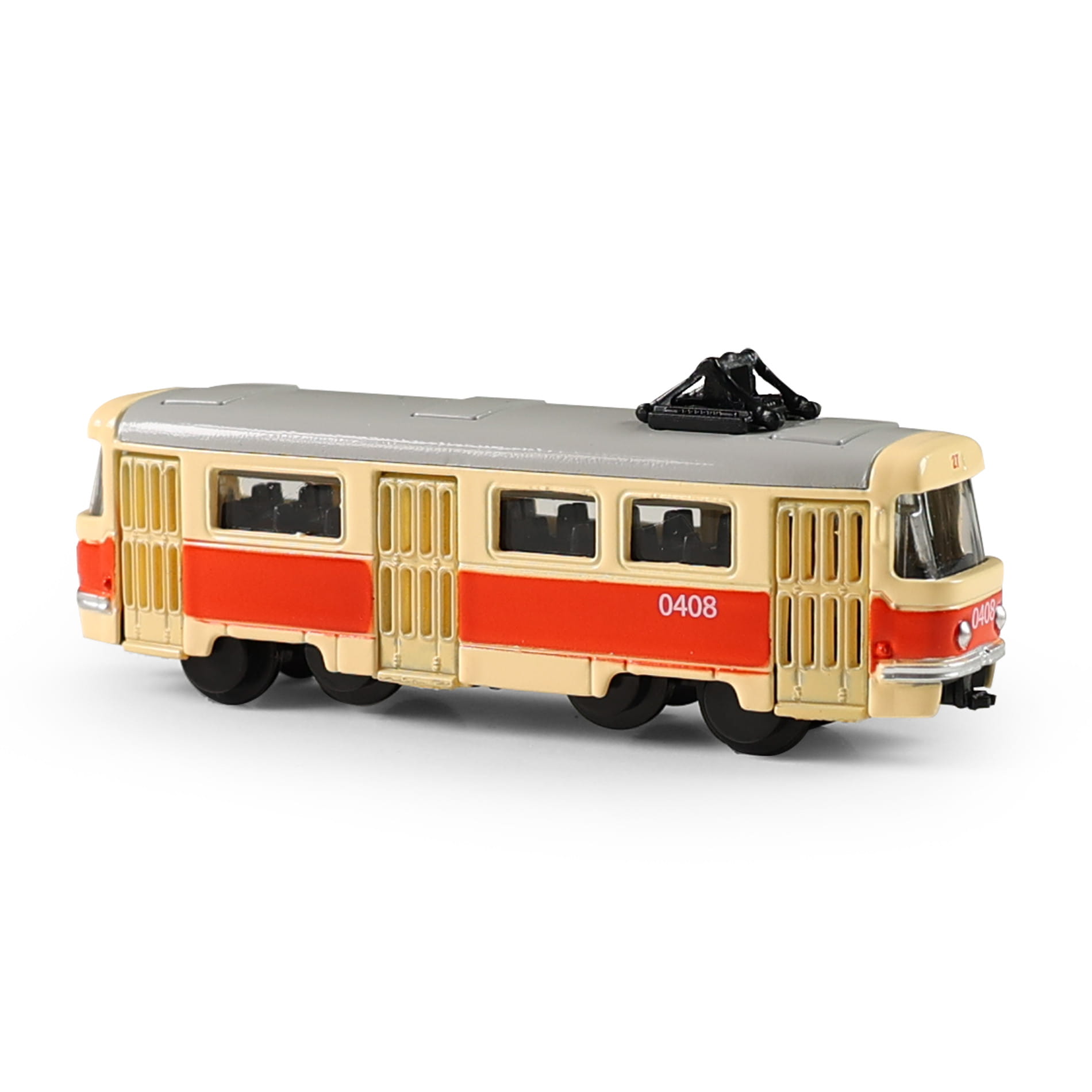 Maskotka metalowy tramwaj T3 retro – mini model 8,5 cm