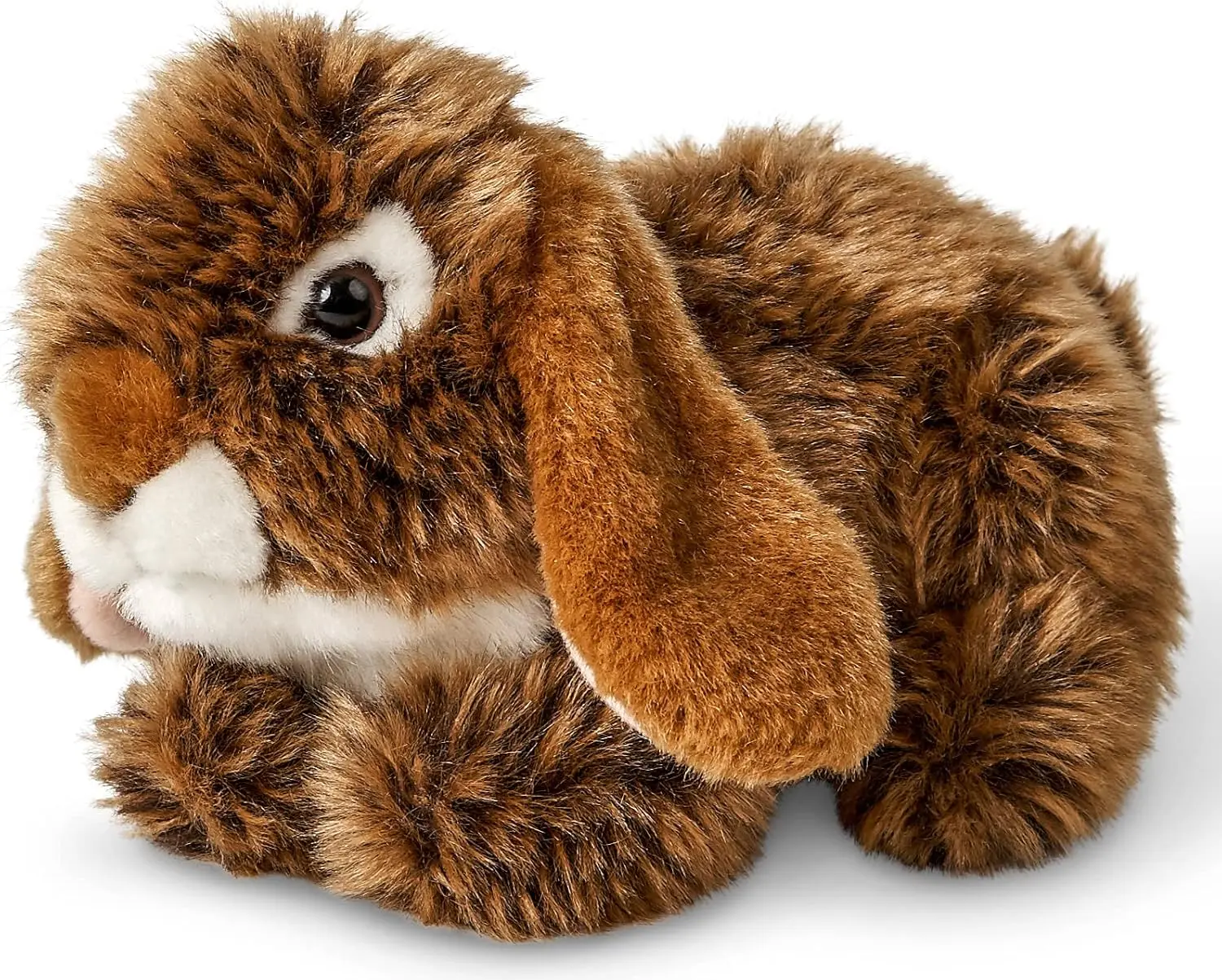 Pluszak Królik Mini Loop ciemnobrązowy leżący Uni-Toys 18 cm