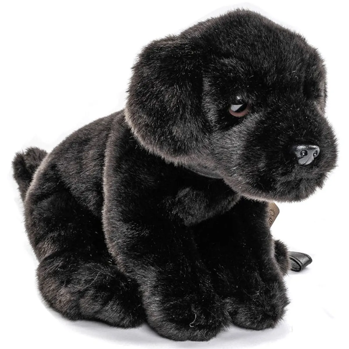 Pluszak pies labrador czarny Uni-Toys ze smyczą